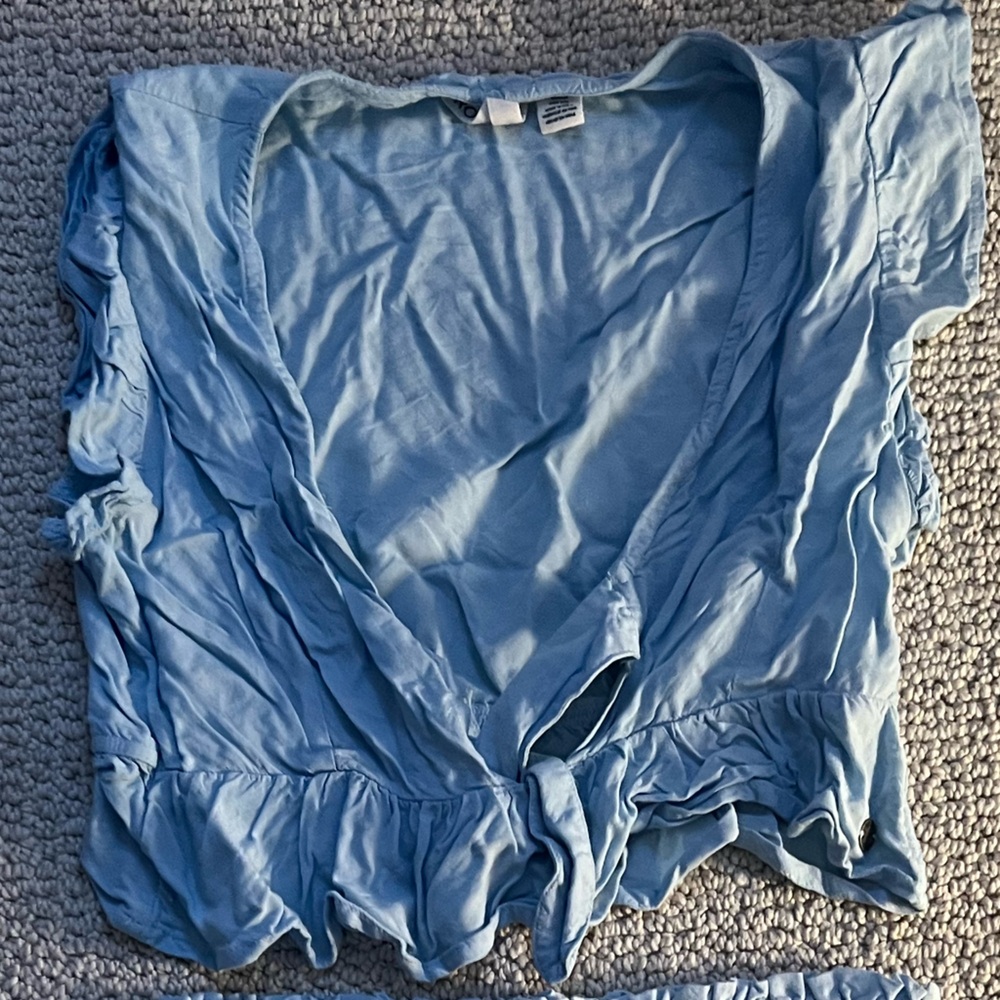 Roxy Blue Tie Top
